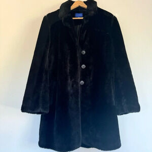 Galliano Faux fur Coat in black Size: Small